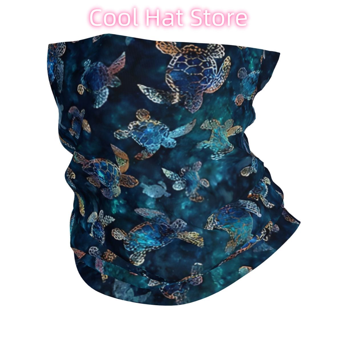 Men'S Fashion Rings - Sea Turtles Blue Pattern Bandana Neck