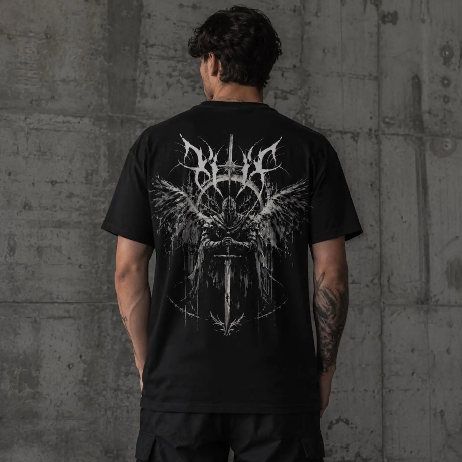 Men'S Fashion Designer - Dark Angel Knight graphic T shirt