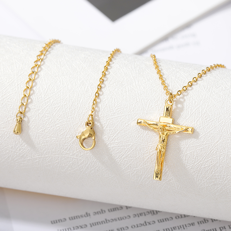 Men'S Fashion Easter - Christian Jesus Cross Necklace Pendant Men