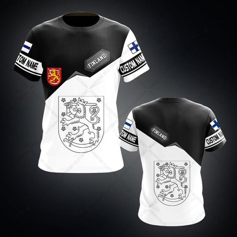 Men'S Fashion Names - Custom Name Summer Casual Finland Flag