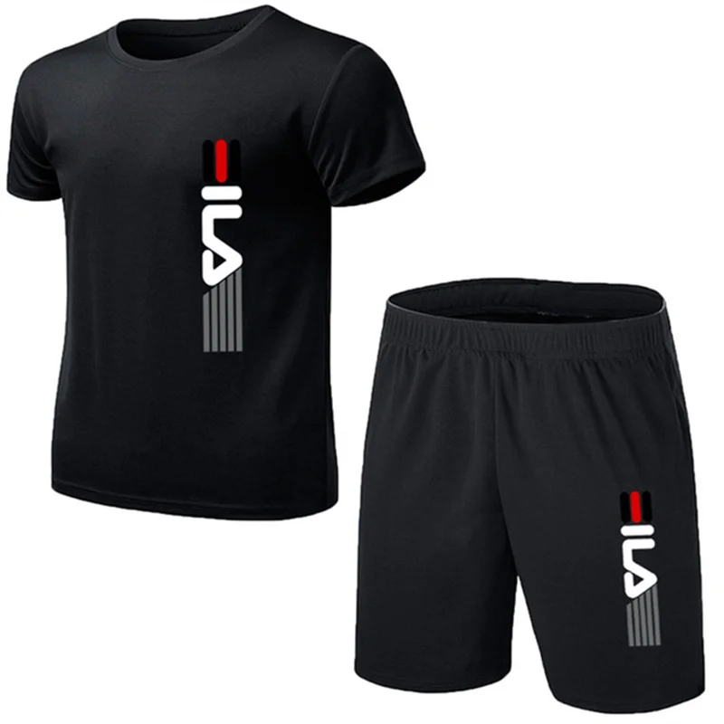 Men'S Fashion Videos - Summer Men's Fashion Simple Fitness Two-piece