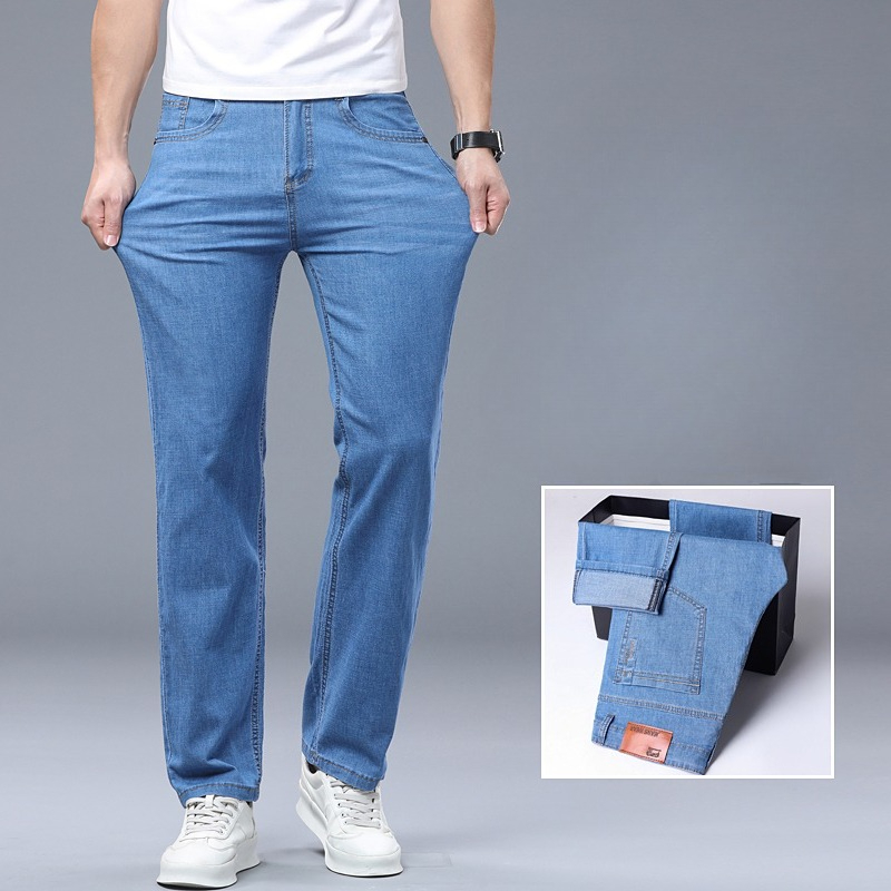 Ice Silk Thin Denim Jeans for  - đánh giá và giá Skinny Jeans Ripped