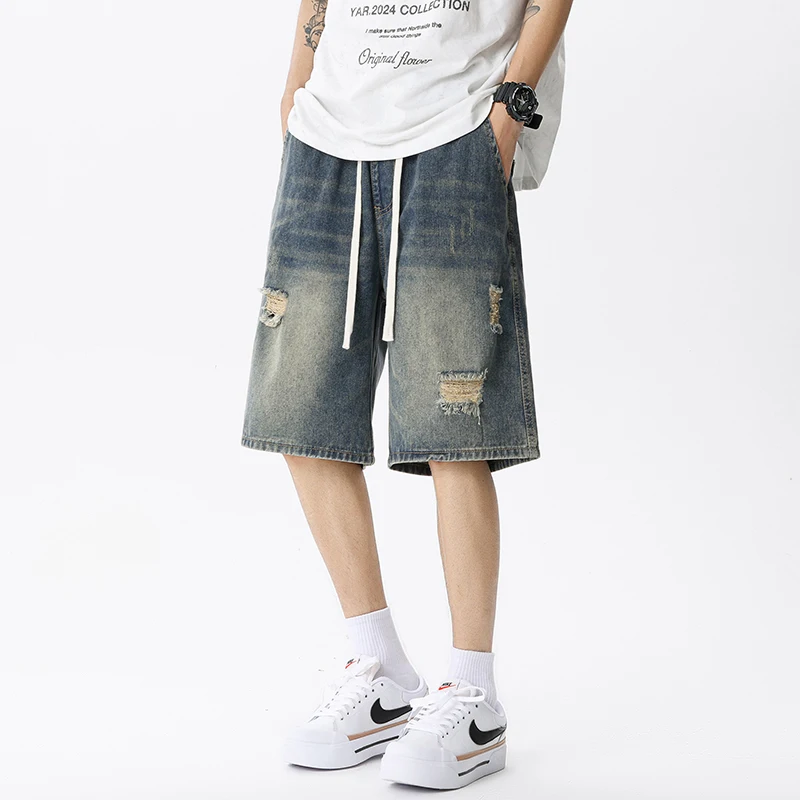 Summer Thin Denim Shorts Men's - đánh giá và giá Men Fashion Jeans