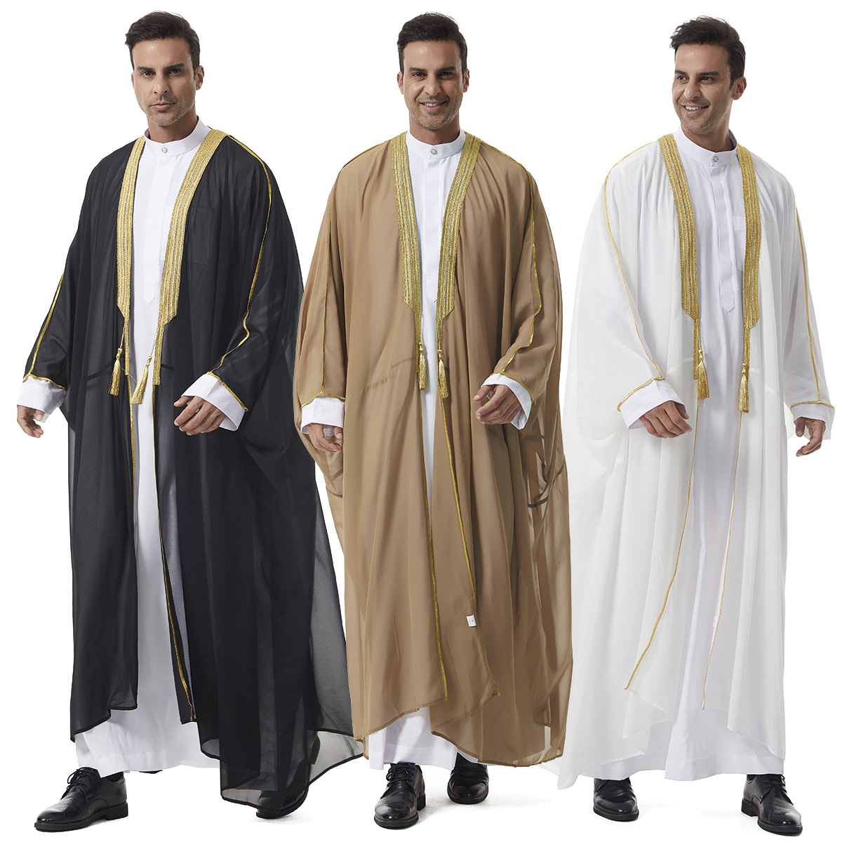 Dubai Saudi Abaya Open Kimono  - đánh giá và giá Dubai Men'S Fashion