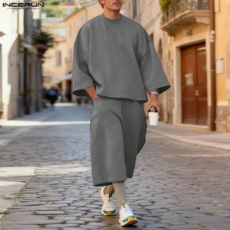 INCERUN Men Sets Solid Color B - đánh giá và giá Men'S Fashion Pants
