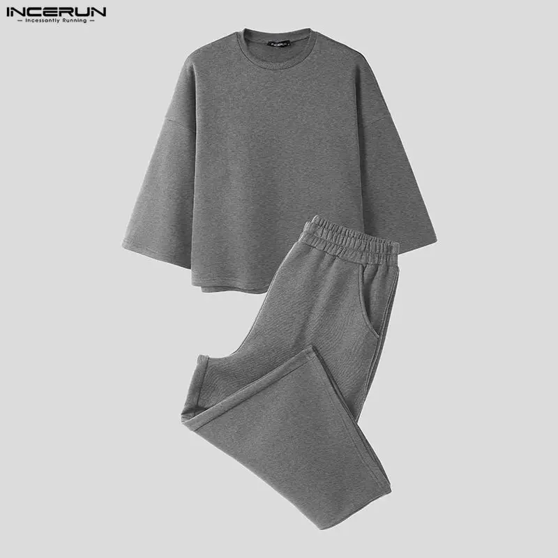 INCERUN Men Sets Solid Color B - đánh giá và giá Men'S Fashion Pants