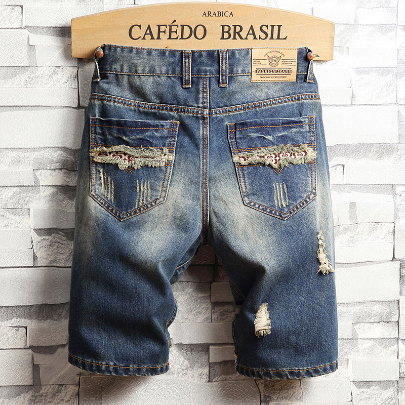 Ripped Hip-hop Denim Shorts Me - đánh giá và giá Men Fashion Jeans