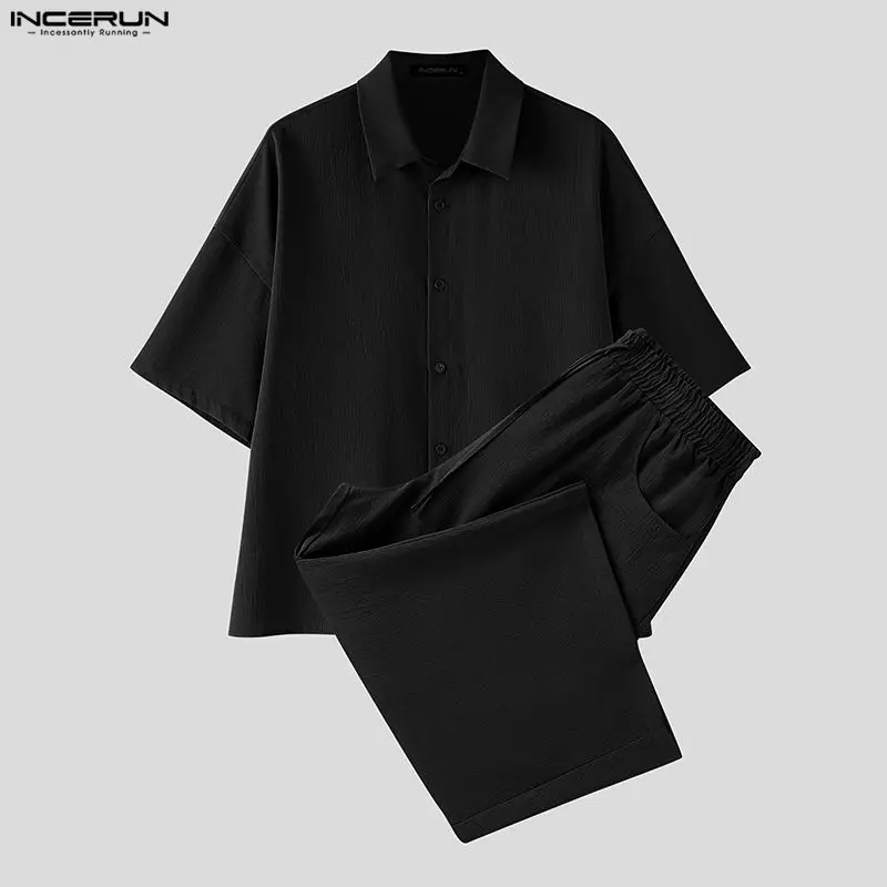 INCERUN Men's Sets Solid Lapel - đánh giá và giá Men'S Fashion Pants