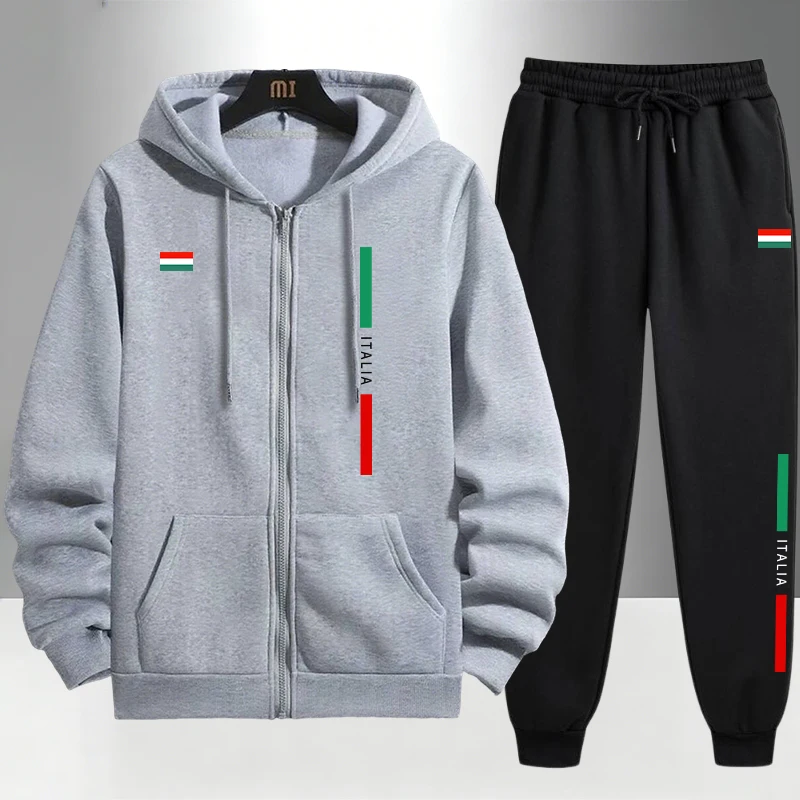 Italy Fashion Men's Set Zipper - đánh giá và giá Men'S Fashion Zipper Hoodie