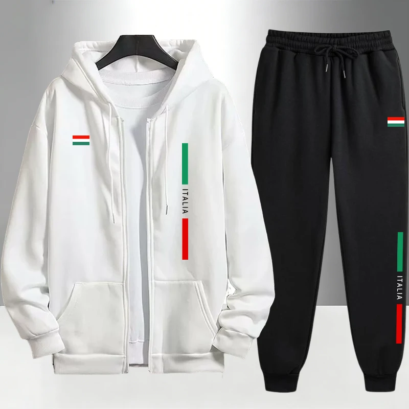Italy Fashion Men's Set Zipper - đánh giá và giá Men'S Fashion Zipper Hoodie