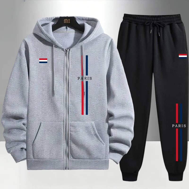 Paris Fashion Men's Set Zipper - đánh giá và giá Men'S Fashion Zipper Hoodie
