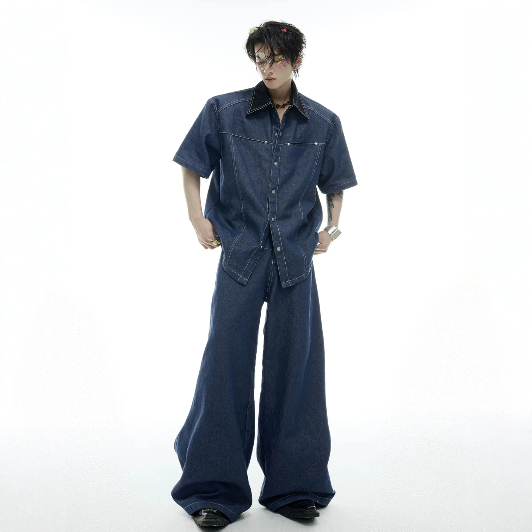 Summer Men's Denim Matching Se - đánh giá và giá Men Fashion Jeans