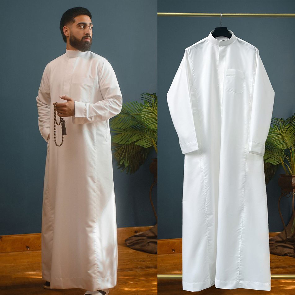 Muslim Men Jubba Thobe Zipper  - đánh giá và giá Dubai Men'S Fashion