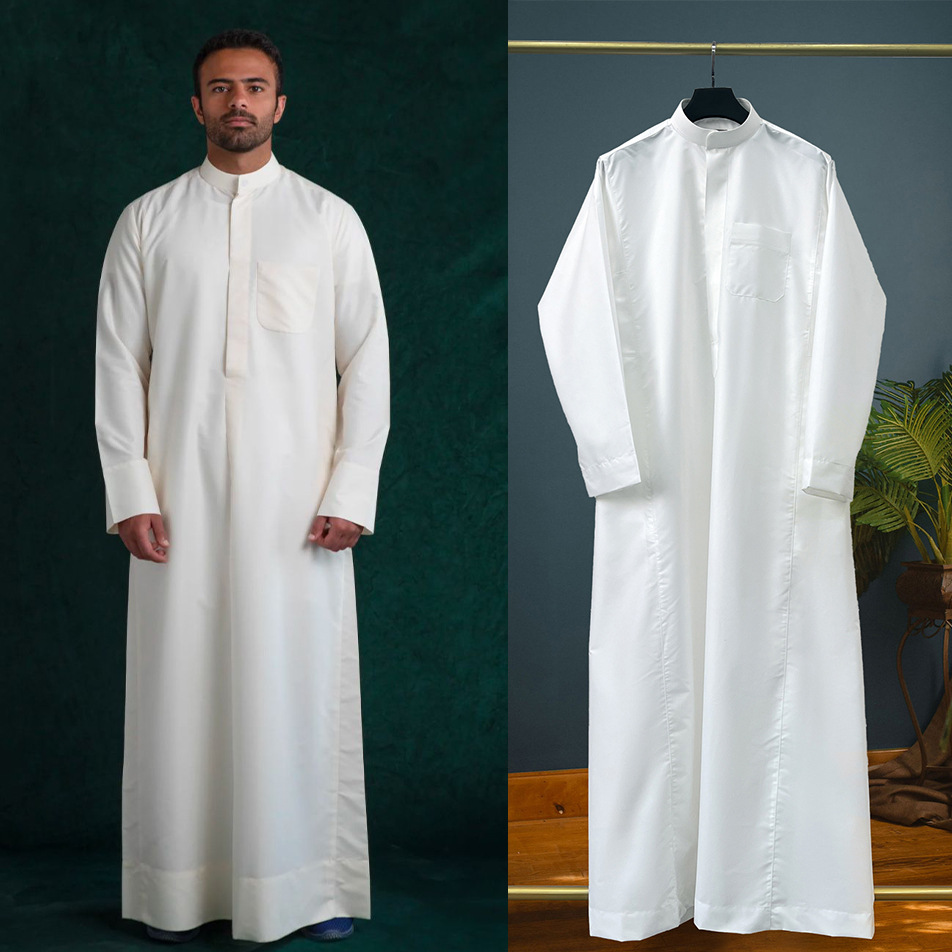 Muslim Men Jubba Thobe Zipper  - đánh giá và giá Dubai Men'S Fashion