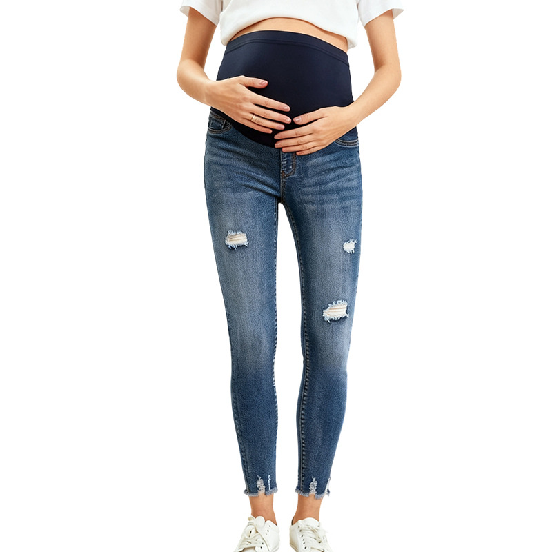 Pregnant Women Casual Tight De - đánh giá và giá Skinny Jeans Ripped