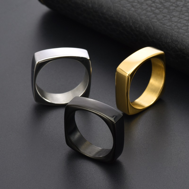 6mm Wide Square Titanium Steel - đánh giá và giá Men'S Fashion Easter