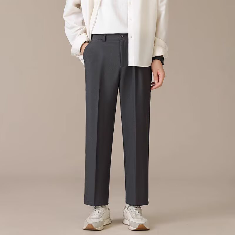 Fashion Men Baggy Concise Ankl - đánh giá và giá Mens Fashion Dark Grey Pants
