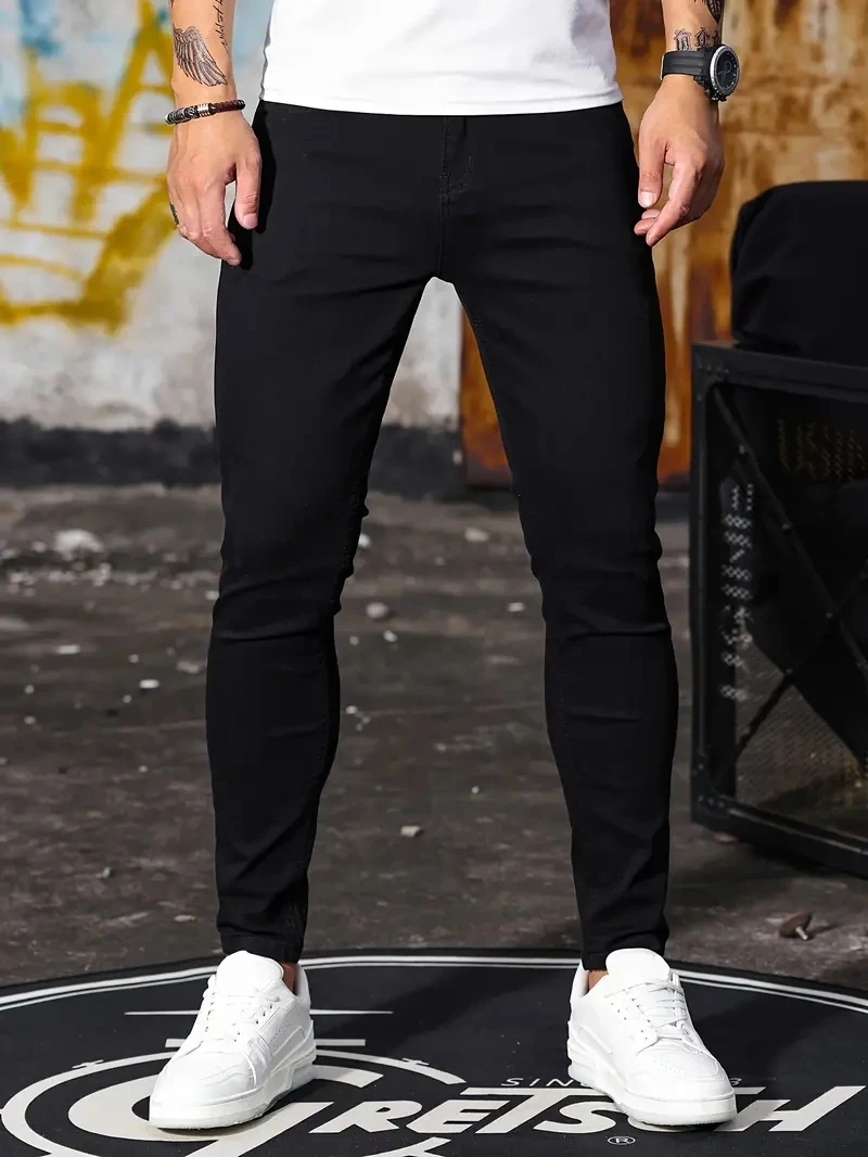 Men Jeans Skyblue Black Zipper - đánh giá và giá Skinny Jeans Ripped