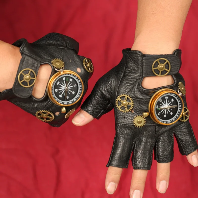 Steampunk PU Leather Fingerles - đánh giá và giá Men'S Fashion Gloves