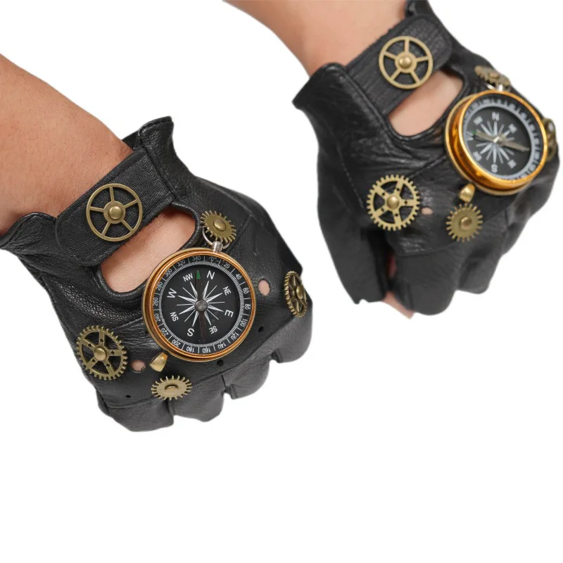 Steampunk PU Leather Fingerles - đánh giá và giá Men'S Fashion Gloves