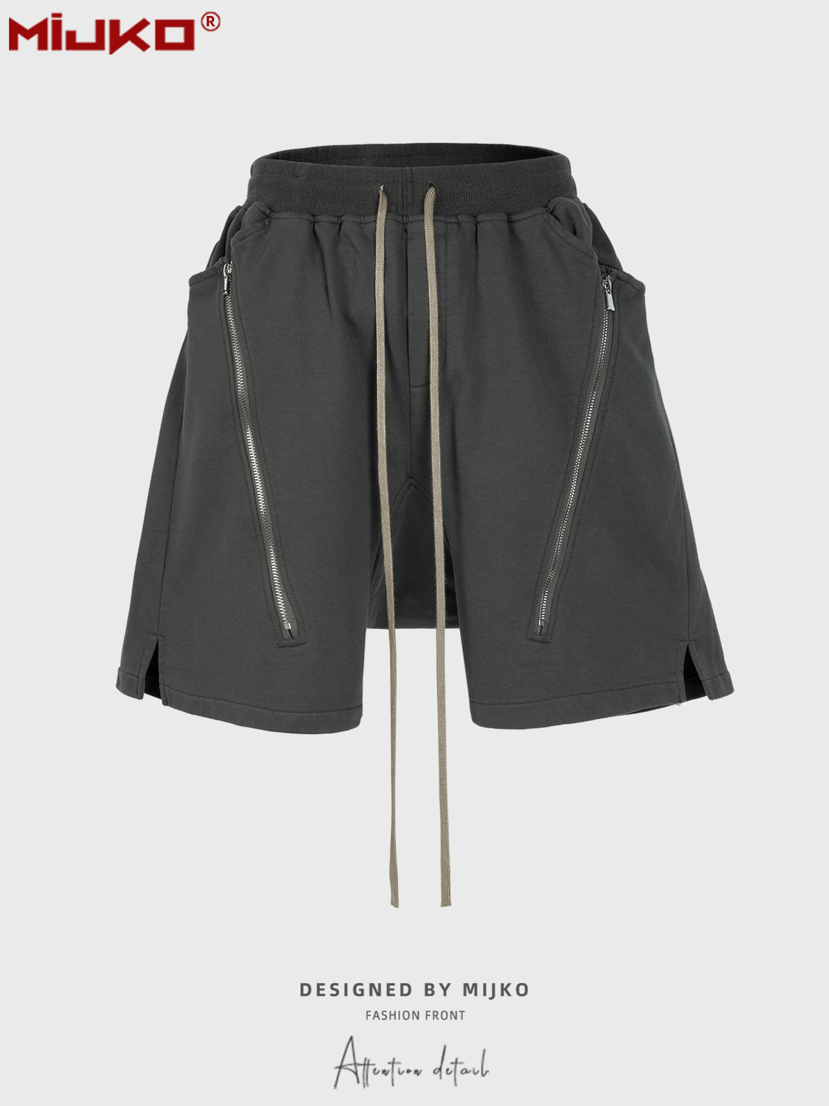 MIJKO Black Dark Grey Shorts M - đánh giá và giá Mens Fashion Dark Grey Pants