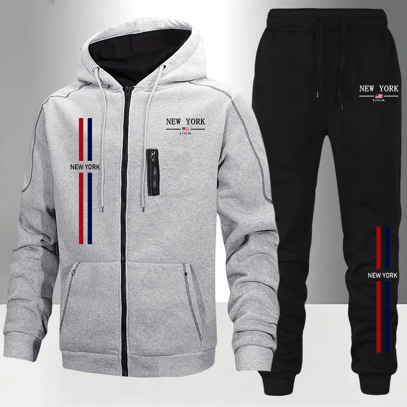 Men's Set/Coat/Pants Autumn Wi - đánh giá và giá Men'S Fashion Zipper Hoodie