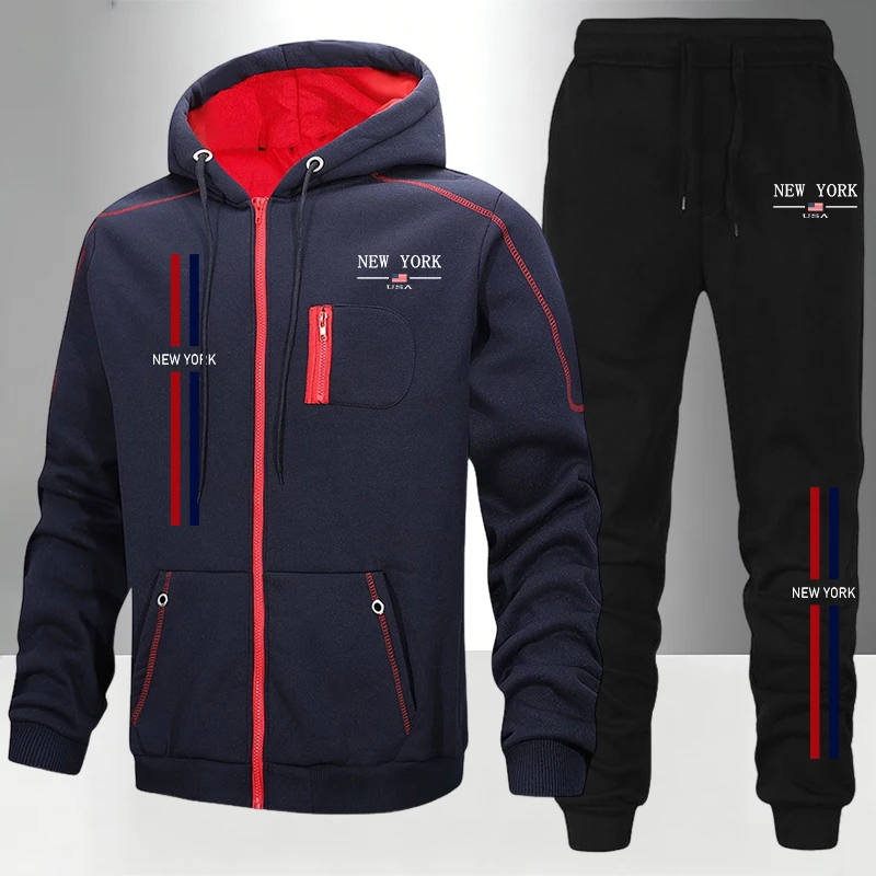 Men's Set/Coat/Pants Autumn Wi - đánh giá và giá Men'S Fashion Zipper Hoodie