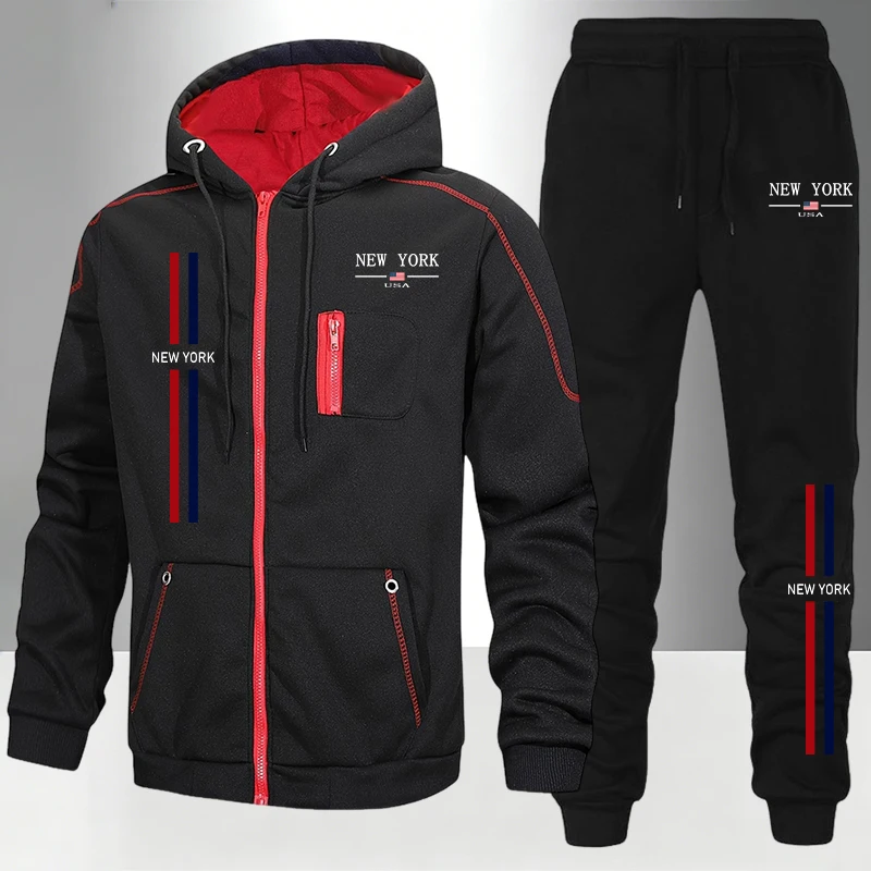 Men's Set/Coat/Pants Autumn Wi - đánh giá và giá Men'S Fashion Zipper Hoodie