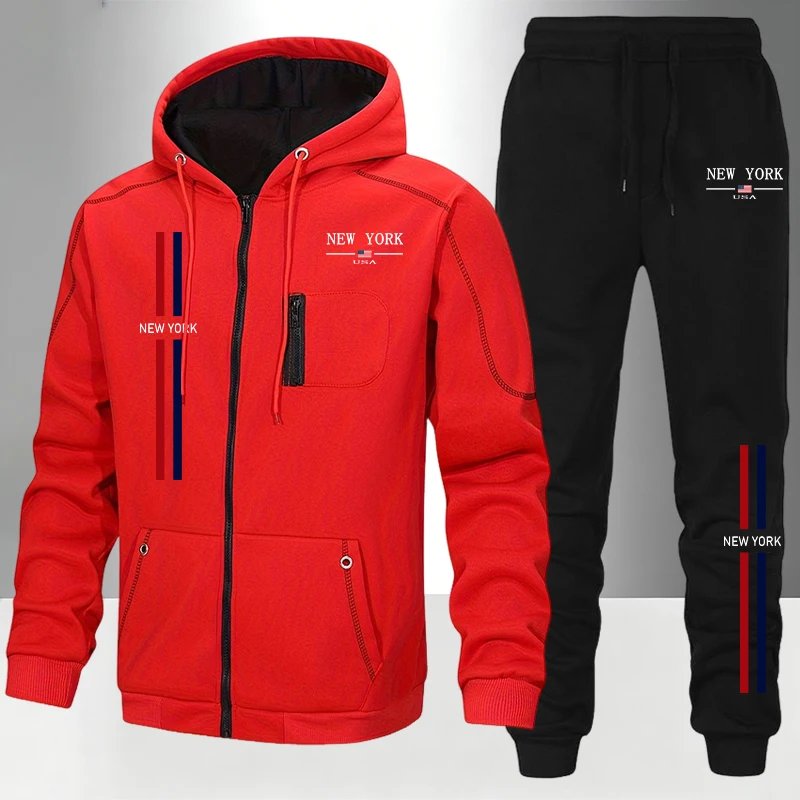 Men's Set/Coat/Pants Autumn Wi - đánh giá và giá Men'S Fashion Zipper Hoodie