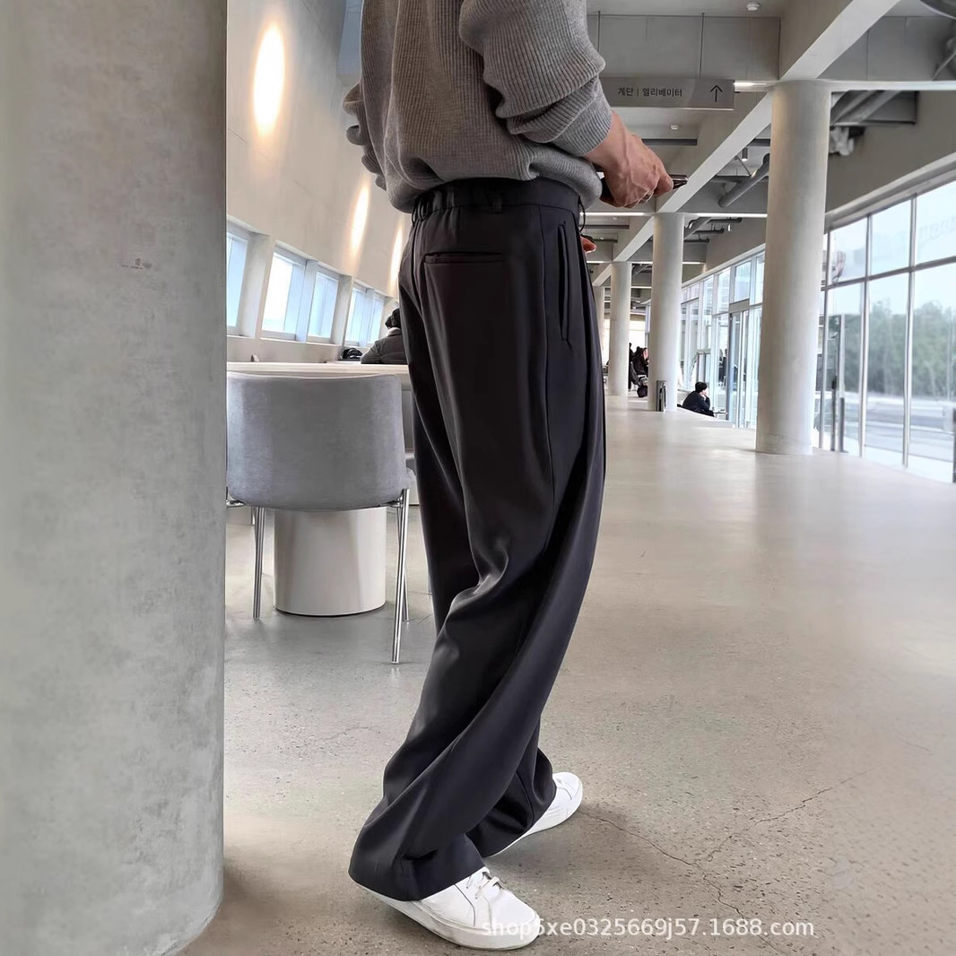 French Style Fashion Men's Bla - đánh giá và giá Mens Fashion Dark Grey Pants