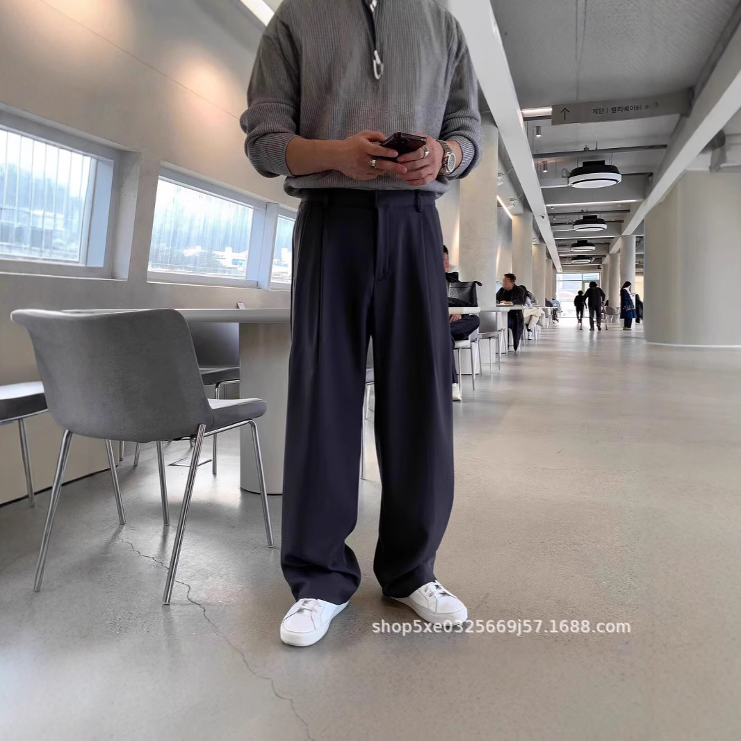 French Style Fashion Men's Bla - đánh giá và giá Mens Fashion Dark Grey Pants