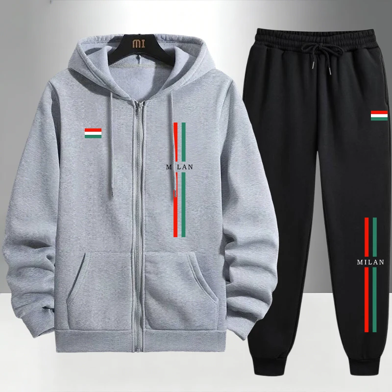 2026 Italy Printed Men's Set Z - đánh giá và giá Men'S Fashion Zipper Hoodie