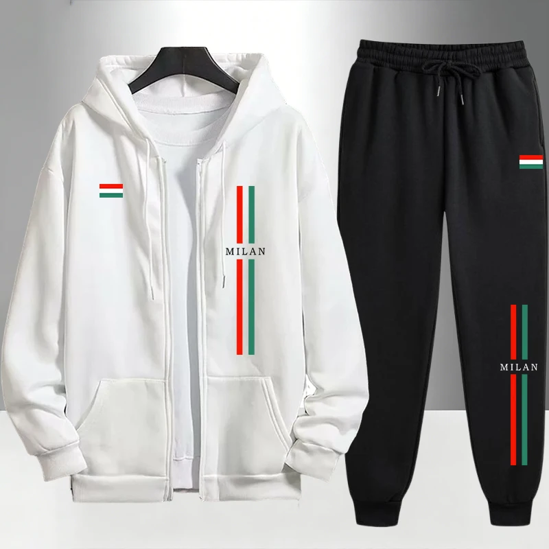 2026 Italy Printed Men's Set Z - đánh giá và giá Men'S Fashion Zipper Hoodie