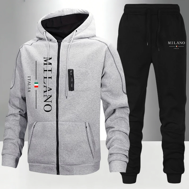 italy Fashion Men's Set/Coat/P - đánh giá và giá Men'S Fashion Zipper Hoodie