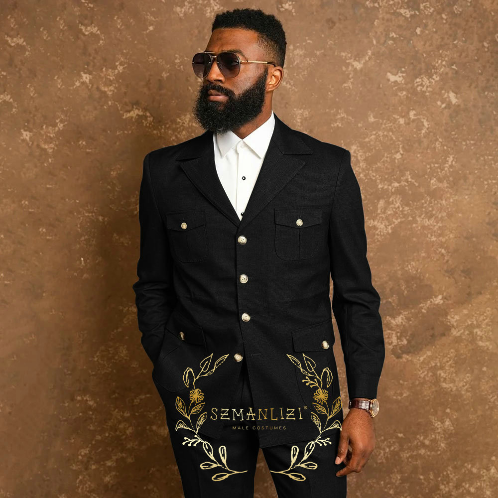 Affrican Dark Grey Men's Suits - đánh giá và giá Mens Fashion Dark Grey Pants