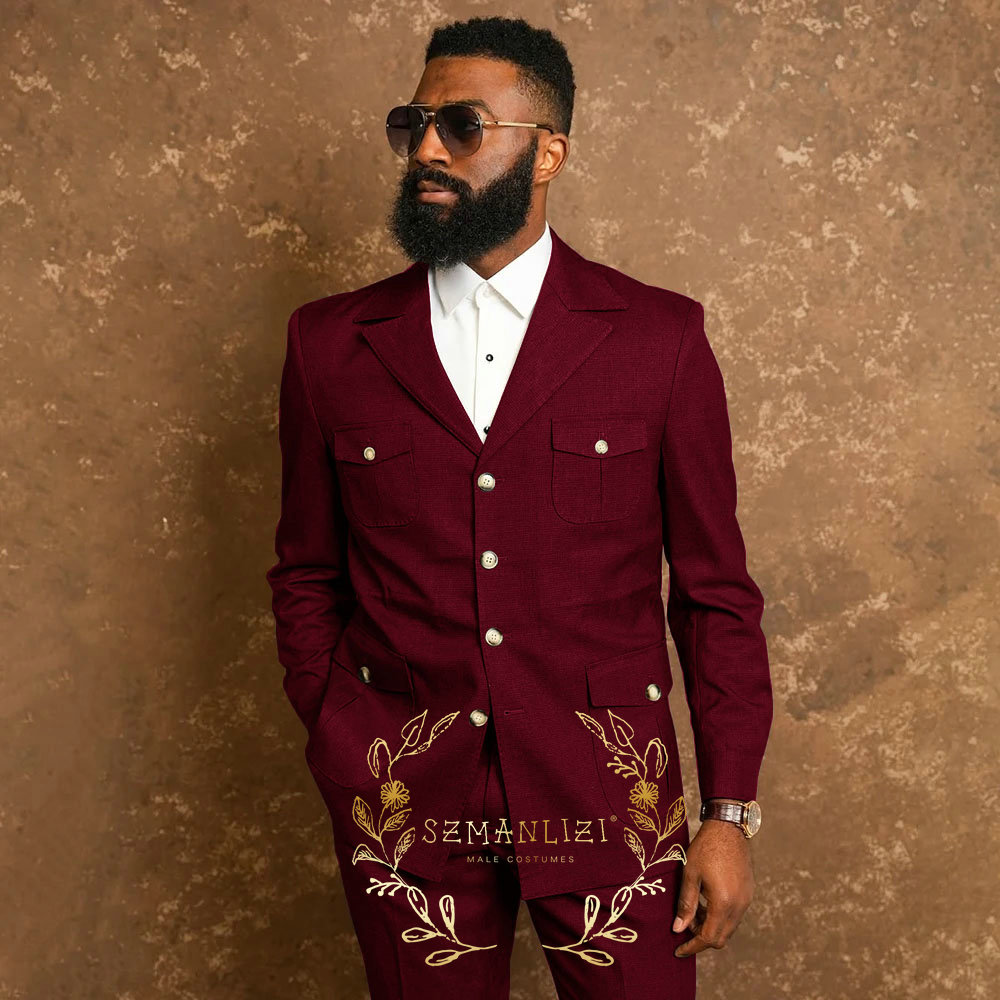 Affrican Dark Grey Men's Suits - đánh giá và giá Mens Fashion Dark Grey Pants