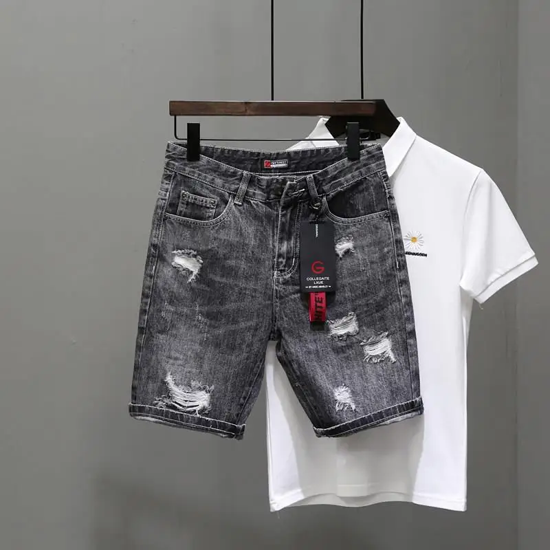 Men's Short Jeans Pants Black  - đánh giá và giá Men Fashion Jeans