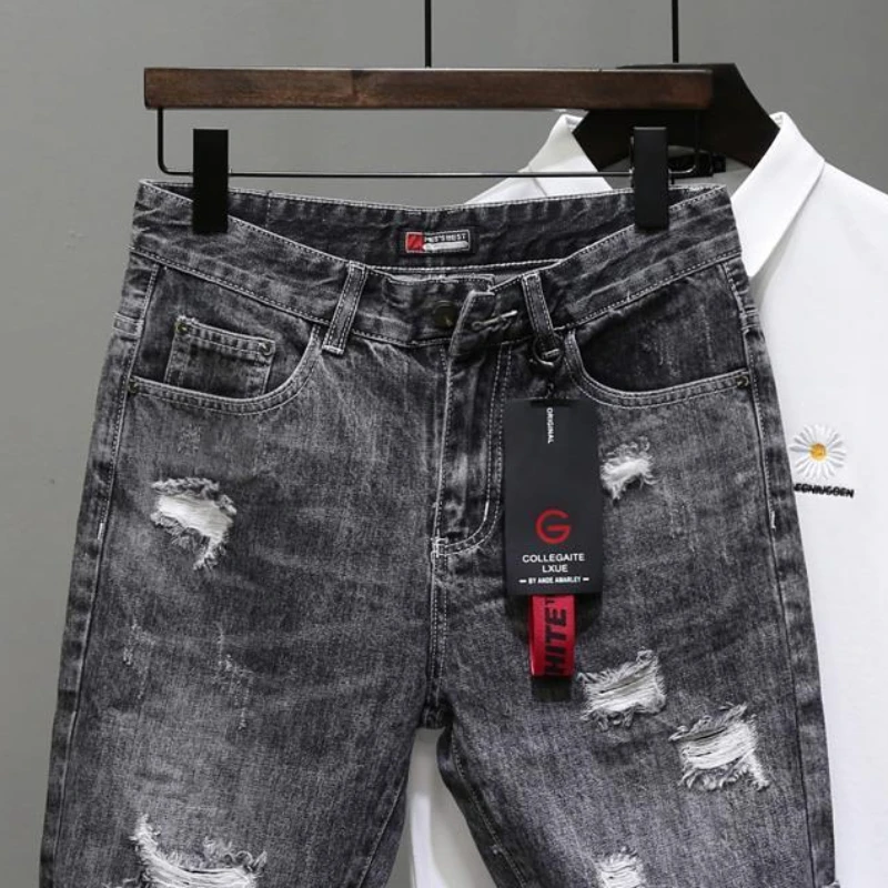 Men's Short Jeans Pants Black  - đánh giá và giá Men Fashion Jeans