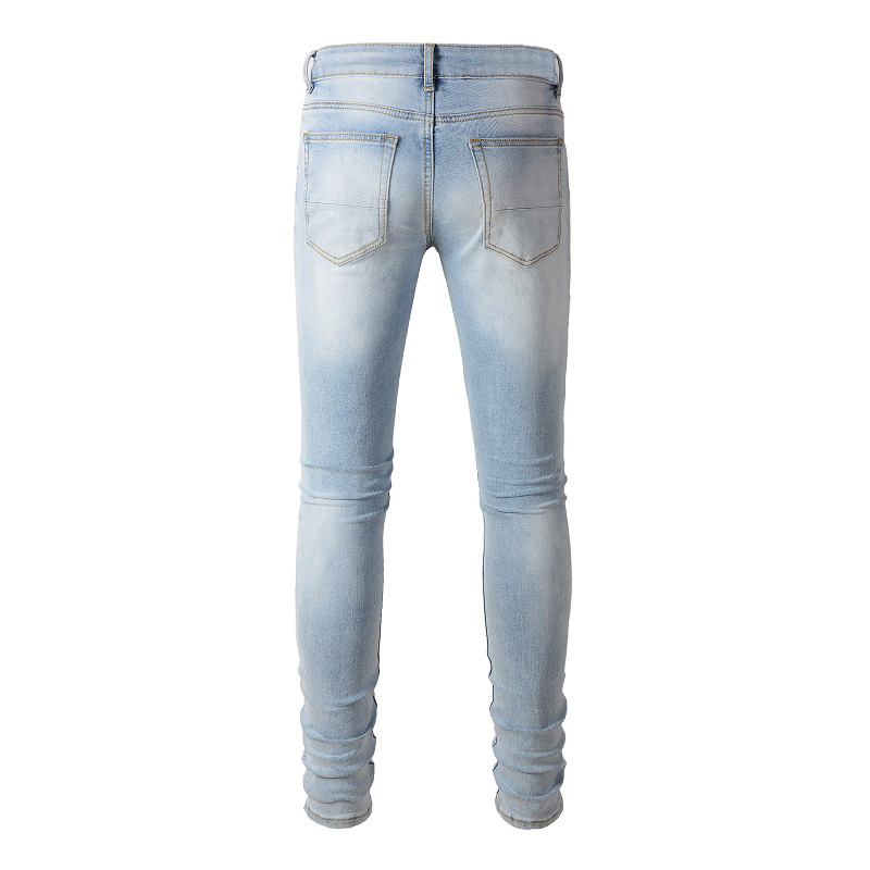 Men Black Pleated Patch Biker  - đánh giá và giá Skinny Jeans Ripped
